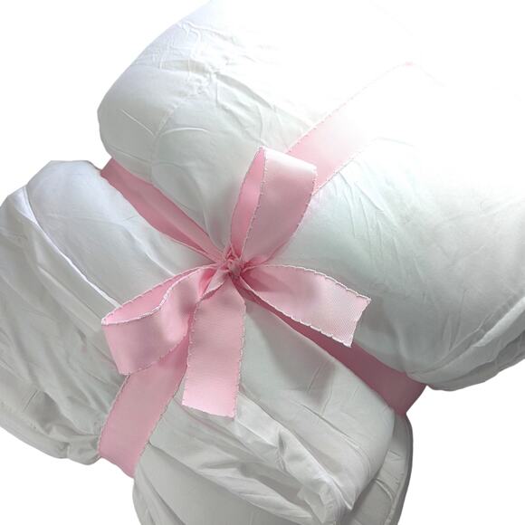 UTOPIA! PURE WHITE, BOXED EDGE, QUILTED DOWN ALTERNATIVE COMFORTER! SZ FULL - Picture 14 of 14